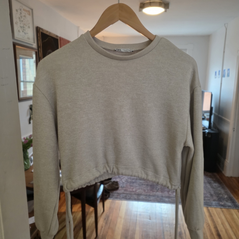 Zara Beige Knit Top